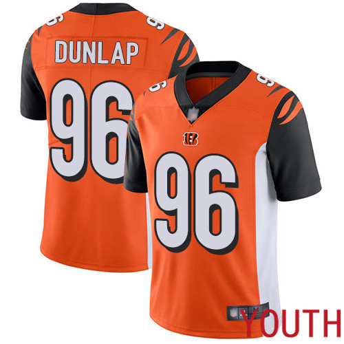 Cincinnati Bengals Limited Orange Youth Carlos Dunlap Alternate Jersey NFL Footballl 96 Vapor Untouchable